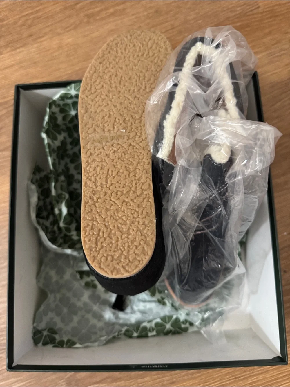 kate spade Black Suede Lace-Up Wedge Ankle Boots with Tan Trim